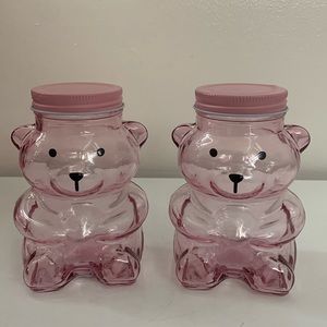 Valentine's Day Bears Glass Jars with Lids Containers.